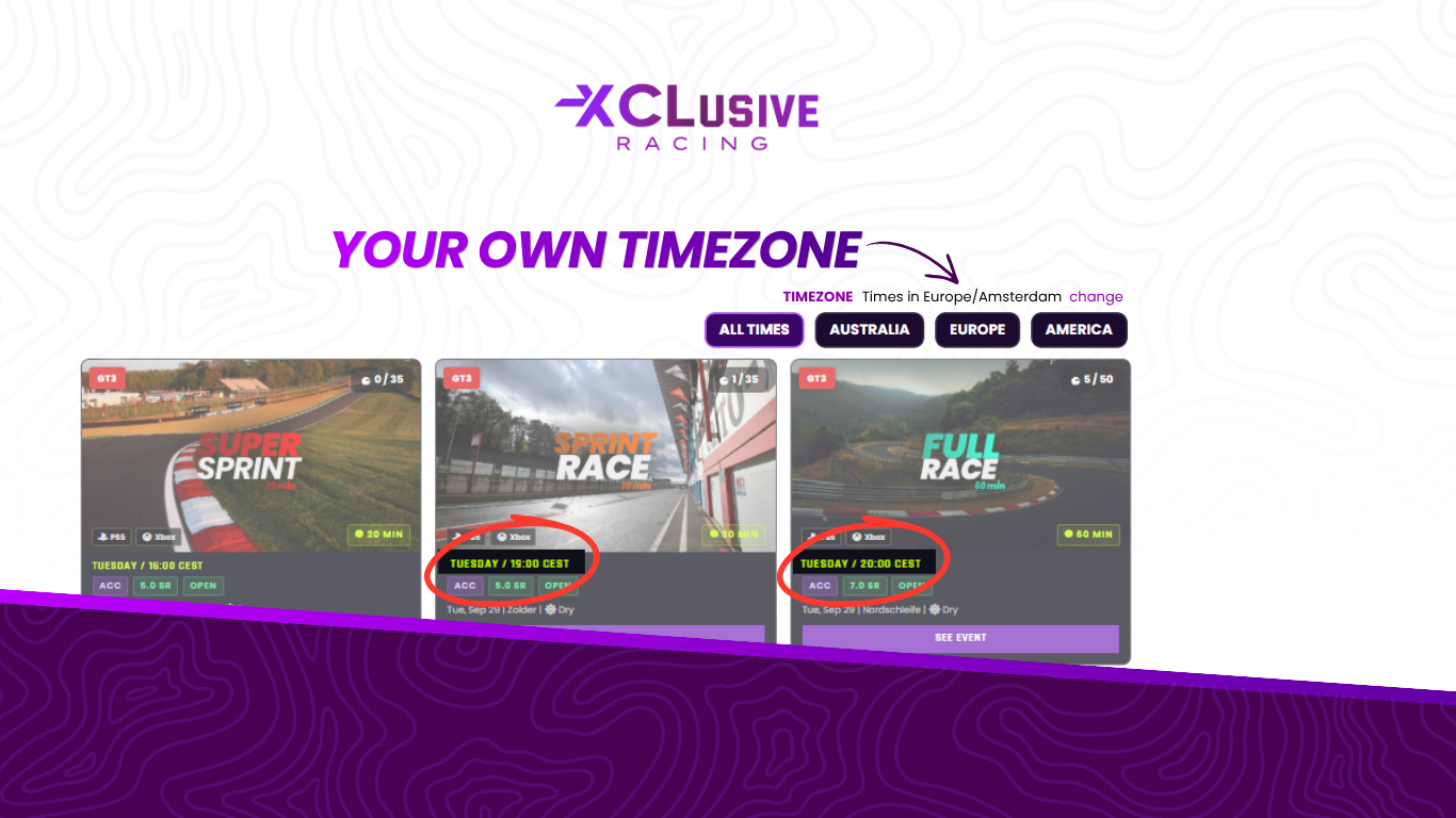 Race Times in Your Timezone Have Arrived